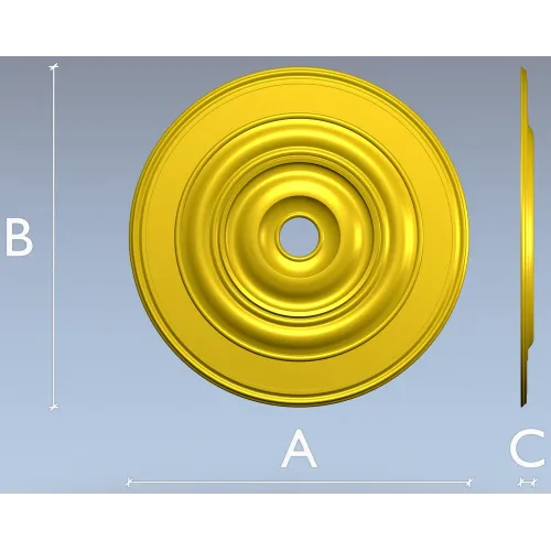 Classic Concentric Rosette STL for CNC
