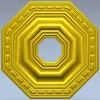 Octagonal Stepped Rosette STL for CNC
