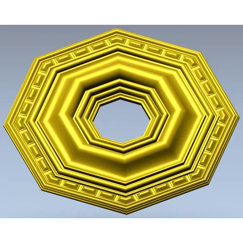 Octagonal Stepped Rosette STL for CNC