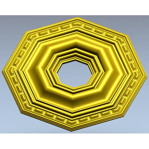 Octagonal Stepped Rosette STL for CNC