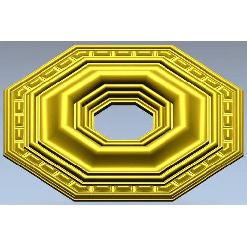 Octagonal Stepped Rosette STL for CNC
