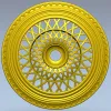 Lattice Sun Rosette - STL 3D model for CNC carving