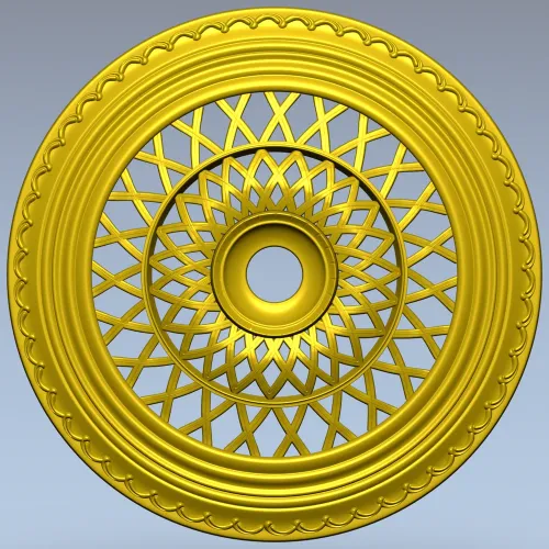 Lattice Sun Rosette - STL 3D model for CNC carving