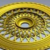 Lattice Sun Rosette - STL 3D model for CNC carving