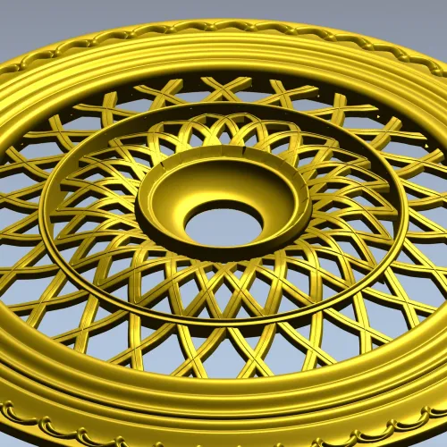 Lattice Sun Rosette - STL 3D model for CNC carving