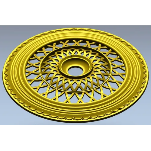 Lattice Sun Rosette - STL 3D model for CNC carving