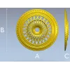 Lattice Sun Rosette - STL 3D model for CNC carving