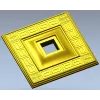 Square Meander Rosette STL for CNC