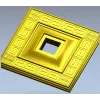 Square Meander Rosette STL for CNC