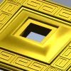 Square Meander Rosette STL for CNC
