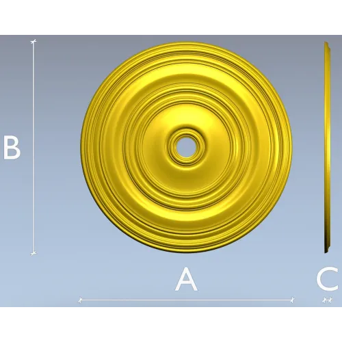 Classical Concentric Rosette - STL 3D model for CNC routing