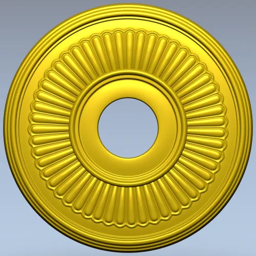Sunray Rosette - 3D STL model for CNC carving