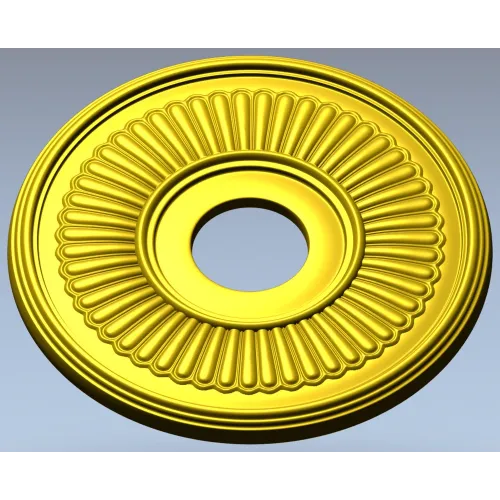 Sunray Rosette - 3D STL model for CNC carving