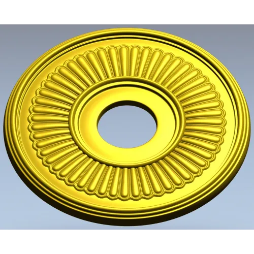 Sunray Rosette - 3D STL model for CNC carving
