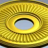 Sunray Rosette - 3D STL model for CNC carving