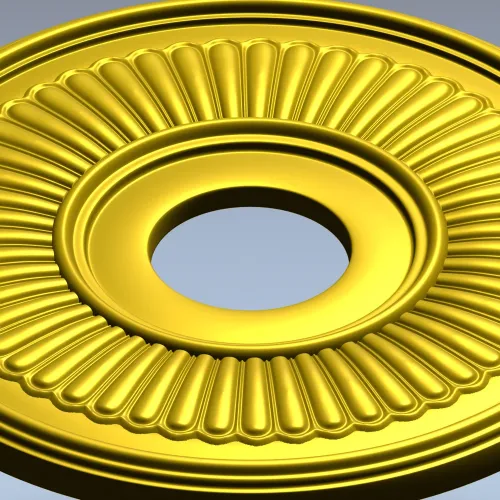 Sunray Rosette - 3D STL model for CNC carving