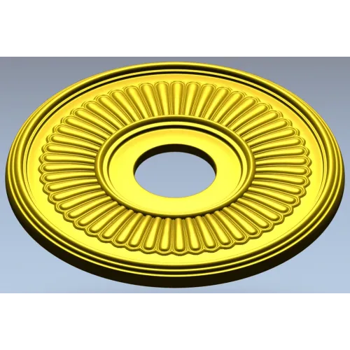 Sunray Rosette - 3D STL model for CNC carving