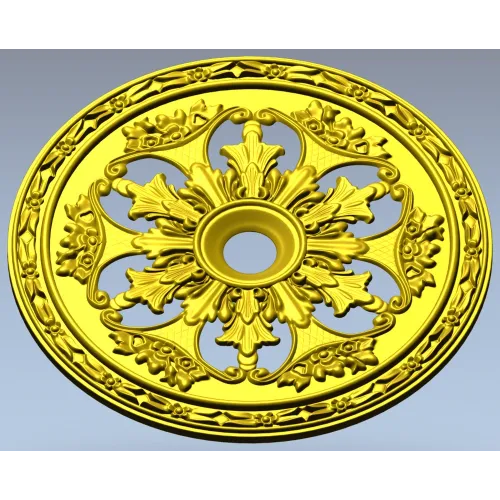Acanthus Sun Rosette - STL 3D model for CNC milling