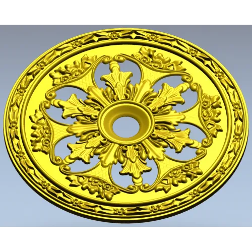 Acanthus Sun Rosette - STL 3D model for CNC milling