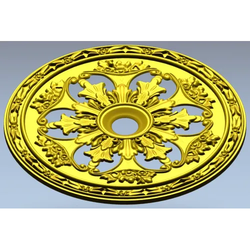 Acanthus Sun Rosette - STL 3D model for CNC milling