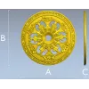 Acanthus Sun Rosette - STL 3D model for CNC milling