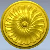 Spiral Petal Rosette - STL 3D model for CNC
