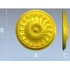 Spiral Petal Rosette - STL 3D model for CNC