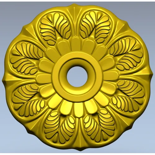 Sunleaf Rosette - high-detail STL 3D model for CNC milling