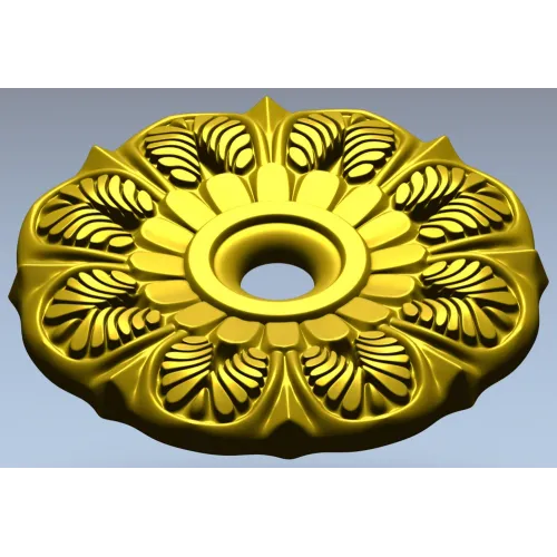 Sunleaf Rosette - high-detail STL 3D model for CNC milling