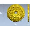 Sunleaf Rosette - high-detail STL 3D model for CNC milling