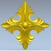Acanthus Diamond Rosette - STL 3D model for CNC router