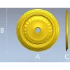 Розетка потолочная в классическом стиле - 3D модель STL для ЧПУ