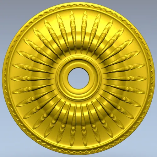 Auric Sun Rosette - STL 3D model for CNC