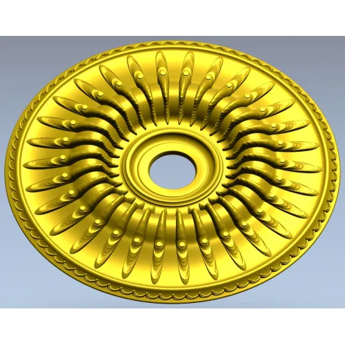 Auric Sun Rosette - STL 3D model for CNC