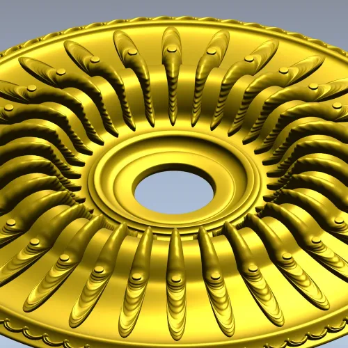 Auric Sun Rosette - STL 3D model for CNC