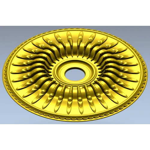 Auric Sun Rosette - STL 3D model for CNC