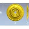 Auric Sun Rosette - STL 3D model for CNC