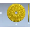 Розетка с листовым орнаментом для ЧПУ (stl)