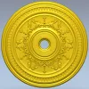 Ornate Circular Rosette STL 3D Model for CNC