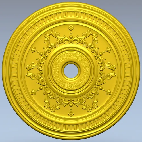 Ornate Circular Rosette STL 3D Model for CNC