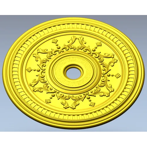 Ornate Circular Rosette STL 3D Model for CNC
