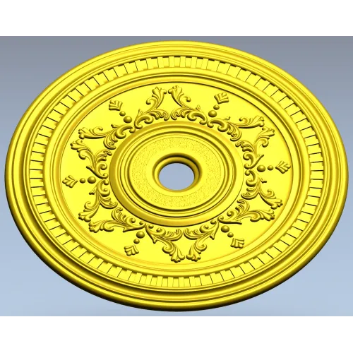Ornate Circular Rosette STL 3D Model for CNC