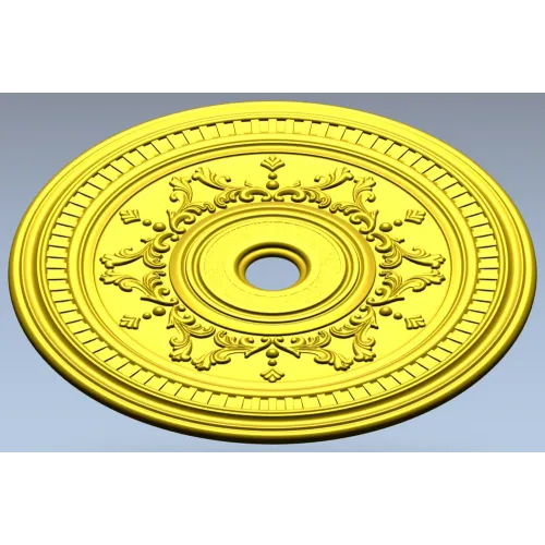 Ornate Circular Rosette STL 3D Model for CNC