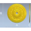 Ornate Circular Rosette STL 3D Model for CNC