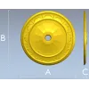 Ceiling Rosette STL - Laurel Medallion 3D Model for CNC