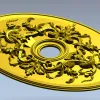 Овальная розетка stl модель для ЧПУ - классический барочный декор