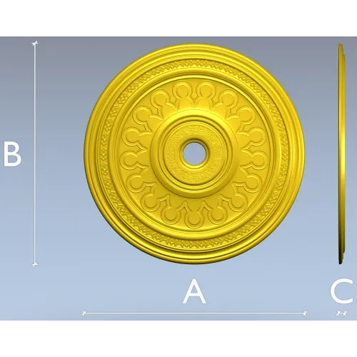 Aureole Rosette - ceiling medallion 3D model STL