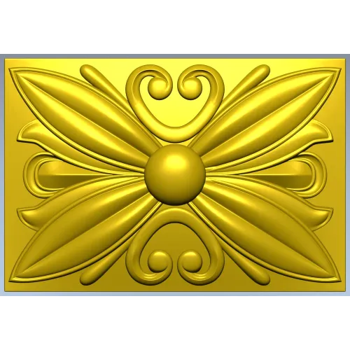 Floral rosette relief STL for CNC router and ArtCAM