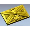 Floral rosette relief STL for CNC router and ArtCAM