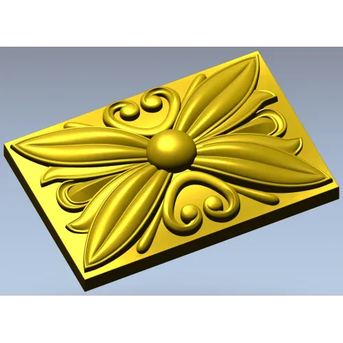 Floral rosette relief STL for CNC router and ArtCAM